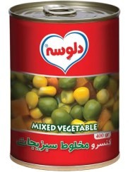 دلوسه مخلوط سبزیجات قوطی 380گرم